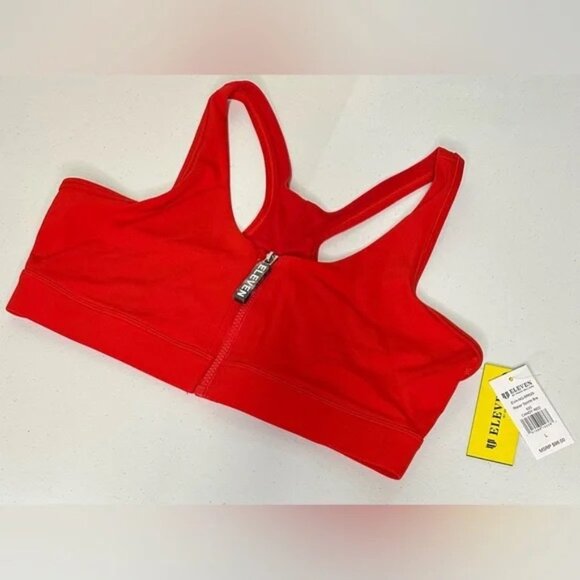 EleVEn Soulcycle Racer Sports Bra Candy Red NWT - Picture 1 of 8